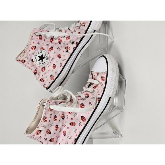Converse All Star Pink Ladybug High Top Sneakers - Picture 4 of 12